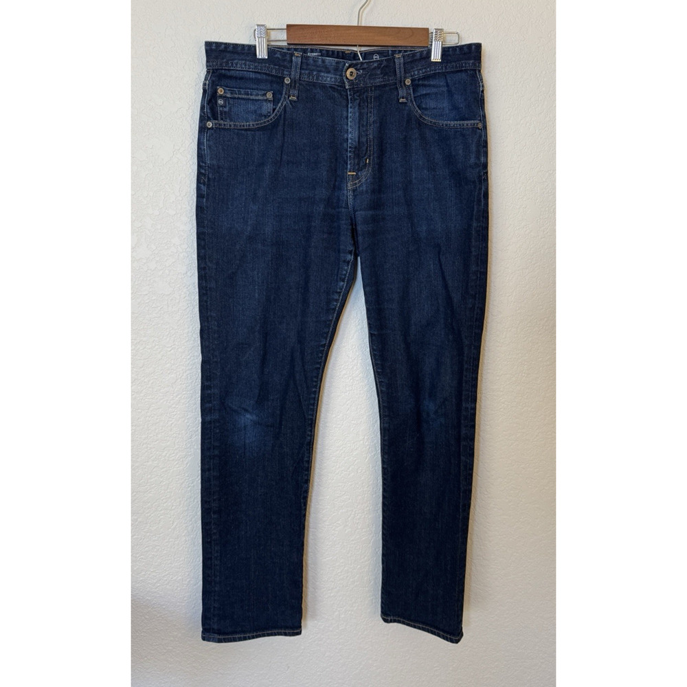 AG Adriano Goldschmied Everett Slim Straight Jeans 34x32 Dark Wash Casual